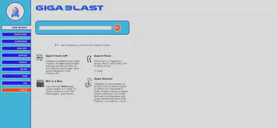 Screenshot for Gigablast - Search Engine