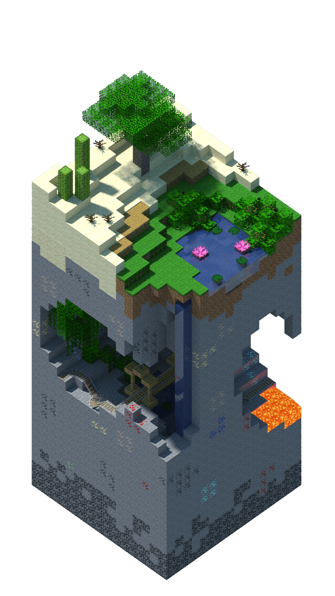 Floating Minecraft Island