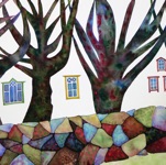 Kelli Valk, Estonia. "Mõned aknad" 2017. Water colour, 50x70cm Kelli Valk, Estonia. "Mõned aknad" 2017. Water colour, 50x70cm