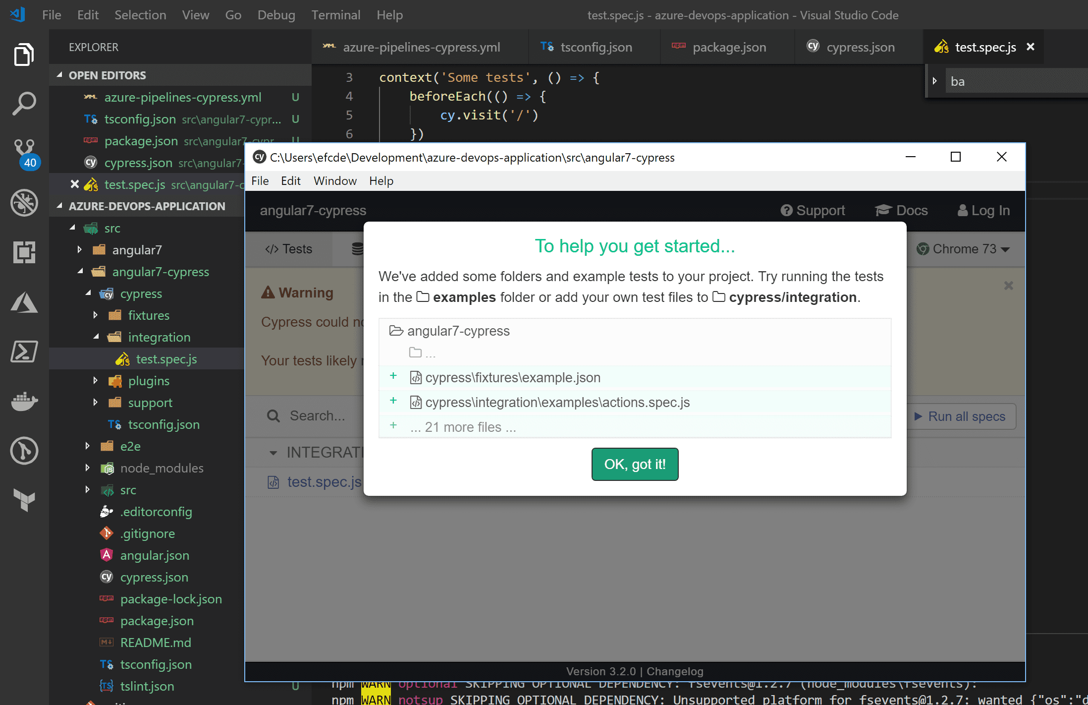 Angular 7 with Cypress and Azure DevOps Build Pipeline Oliver Coding