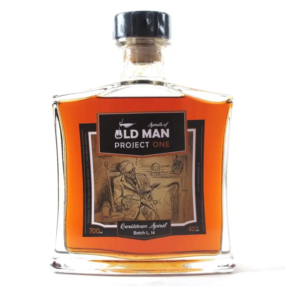 Image of the front of the bottle of the rum Spirits of Old Man Rum Project One Caribbean Spirit