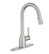image MOEN Adler Single-Handle Pull-Down Sprayer Kitchen Faucet with Power Clean and Refle in Spot Resist Stain