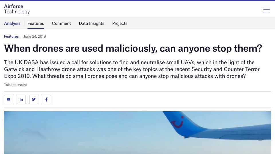 When drones are used maliciously, can anyone stop them?