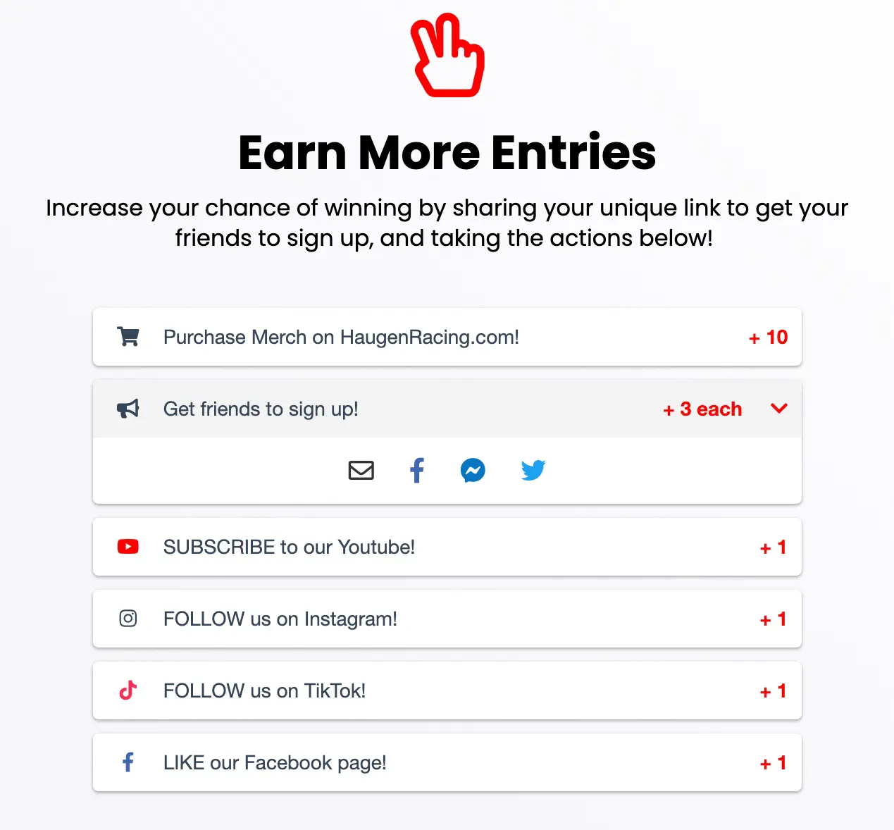 KickoffLabs contest actions