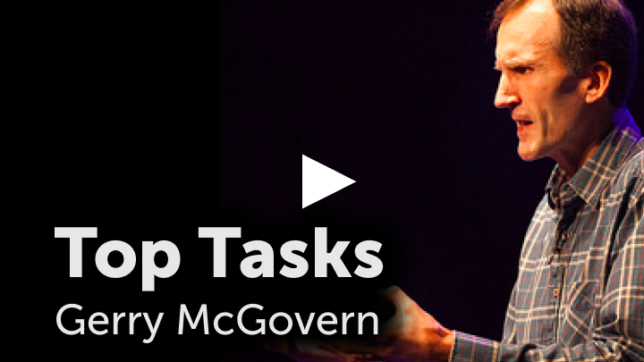 Top Tasks - Gerry McGovern.
