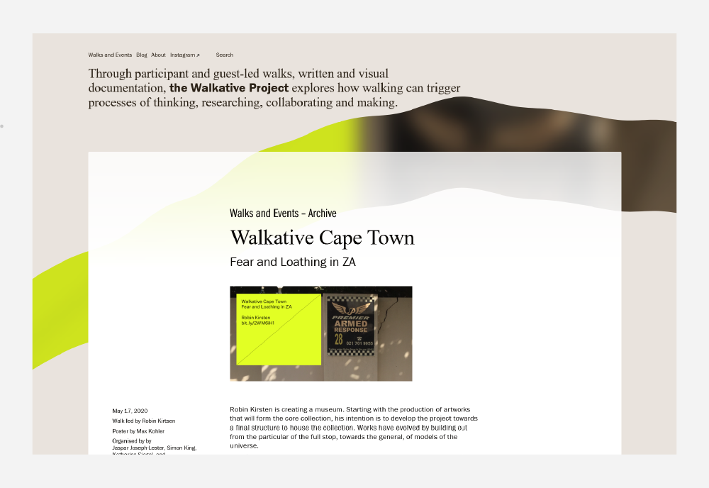 Walkative website screenshot