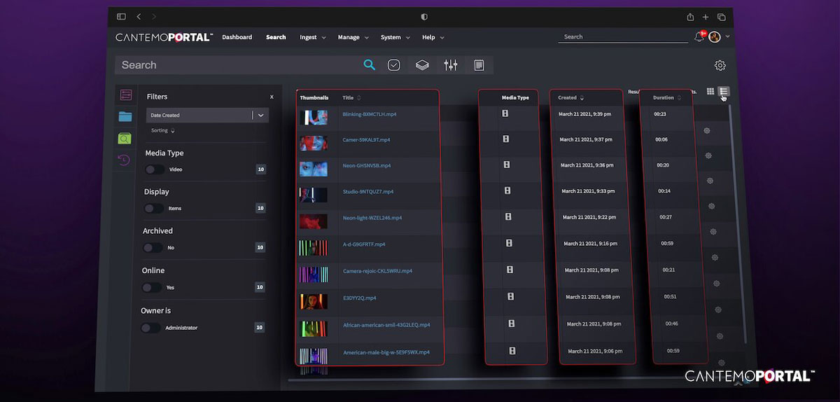 The new table view in Cantemo Portal 5.0