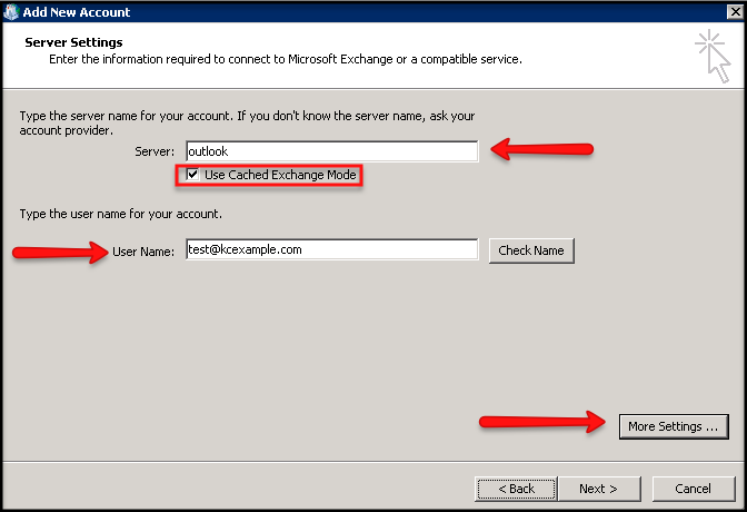 Manually Configure Outlook 2007 For Email Hosted On Exchange 2010