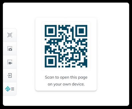 Graphic showing a QR code attached to your Deploy Preview