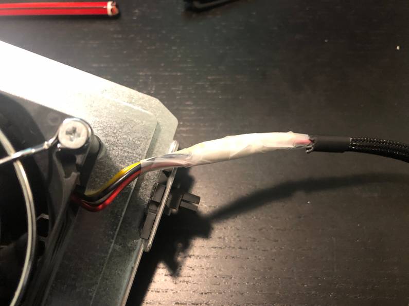 All connections individually insulated with heat-shrink and taped together