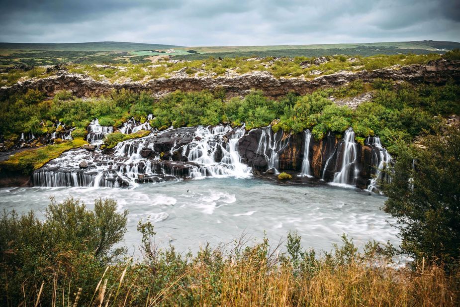Wasserfall, Hraunfossar, Island