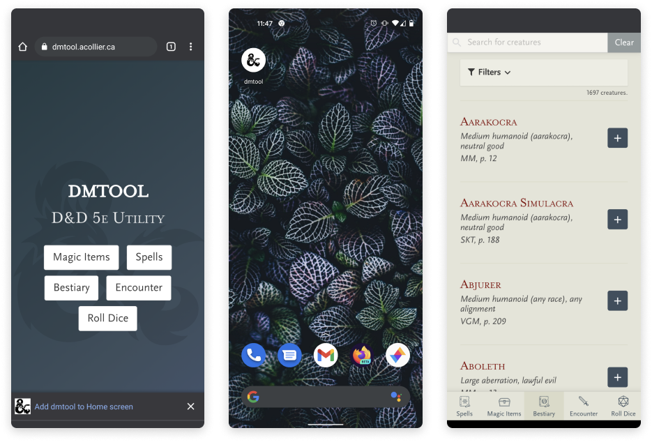 DMTool installed on Android
