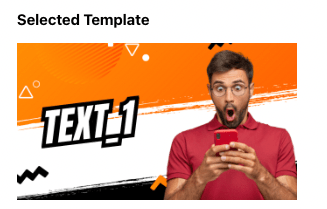 selected template's preview