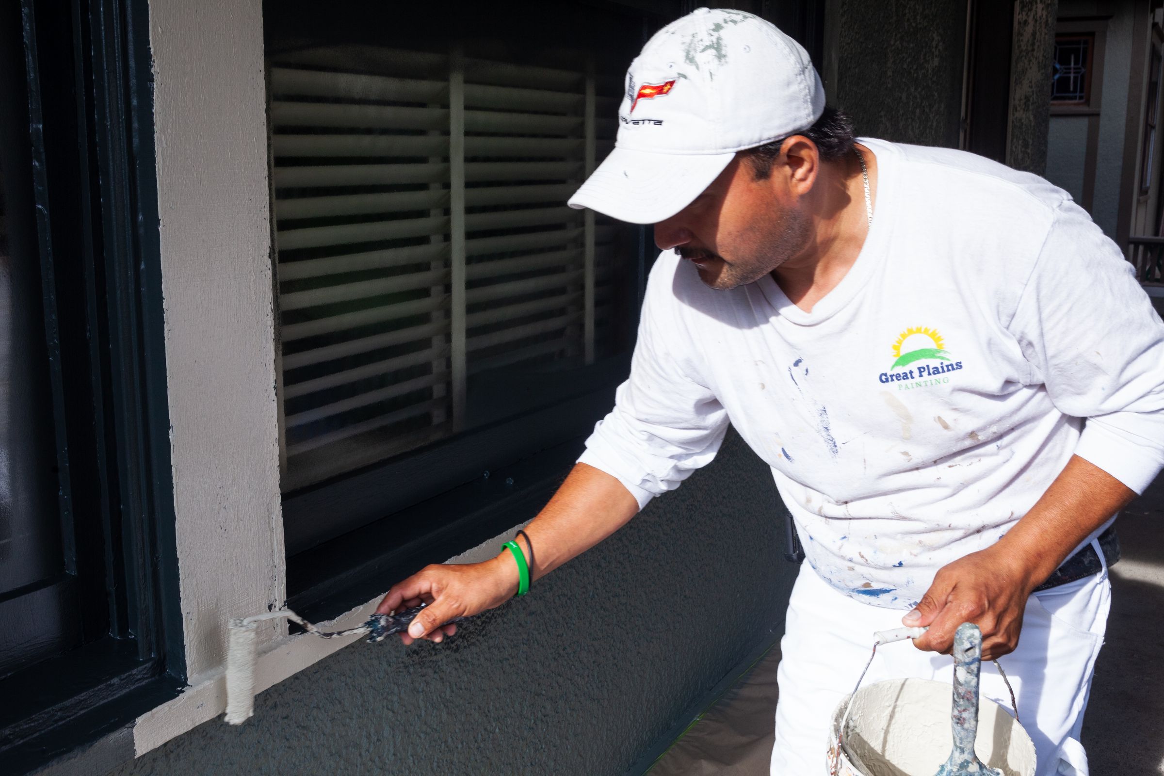 Painting exterior trim with a roller
