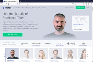 screenshot of toptal homepage