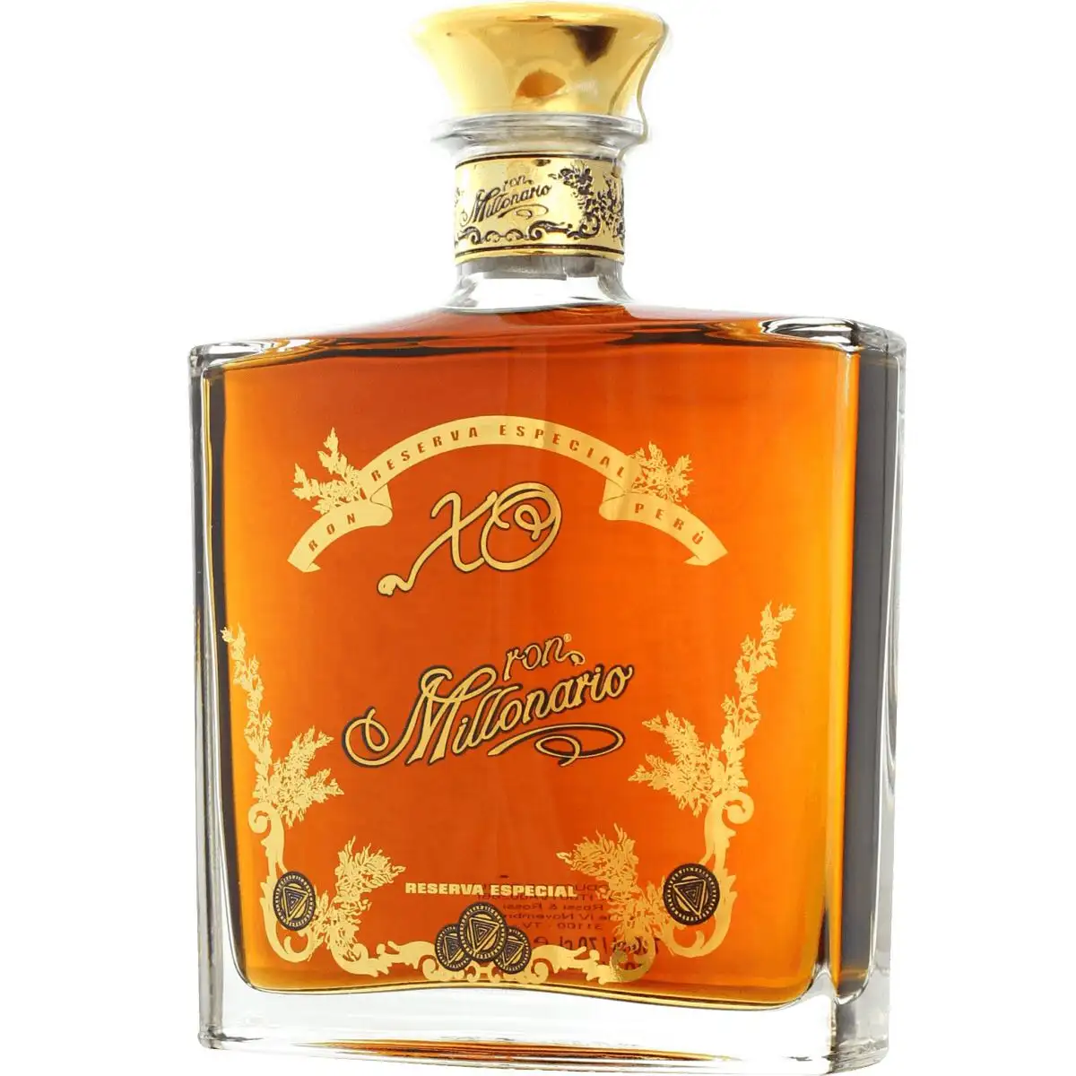 Image of the front of the bottle of the rum Millonario Solera XO