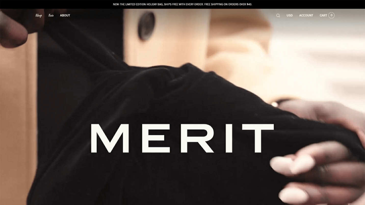 Merit - Cosmetic Minimalist Website Design Insparation