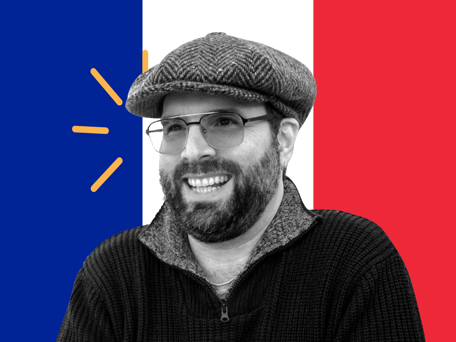 Translator named Silvan and French flag