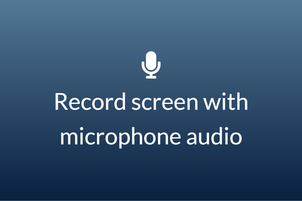 How to record your screen with audio