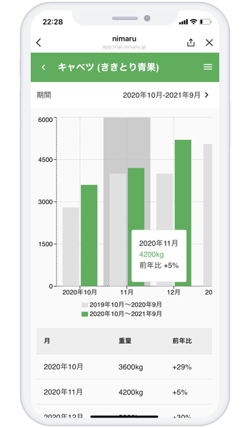 スマホ画面での表示例