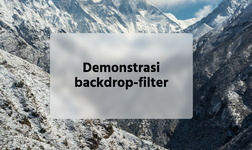Demo backdrop-filter