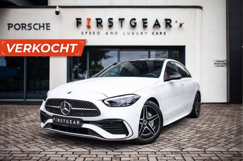 Mercedes-Benz C-Klasse 220d AMG Line *Pano / Burmester / DAB / Night Pakket / LED* afbeelding 1