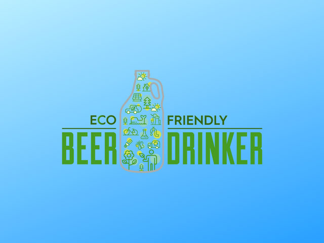 Eco-Friendly Beer Drinker Logo