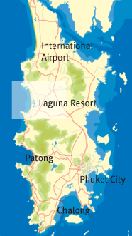 Phuket Map with East Suan Tua Estate Villas