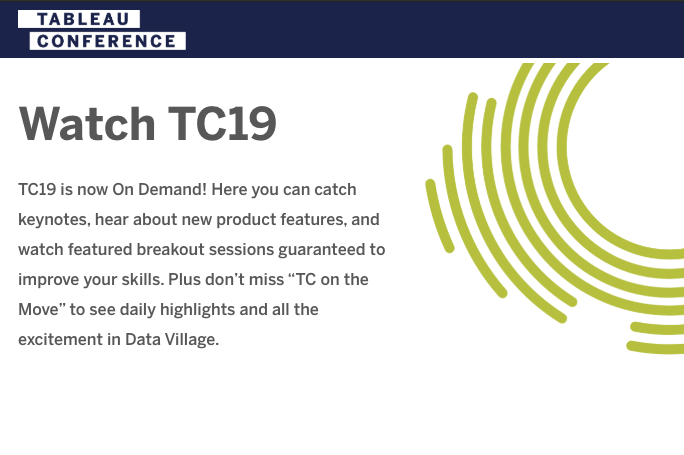 Overview of TC19 Tableau Prep Session Videos