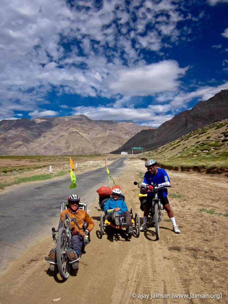 A regular recumbent cycle, a hand propelled recumbent cycle (uses hands, instead of your legs to pedal) and a regular MTB!