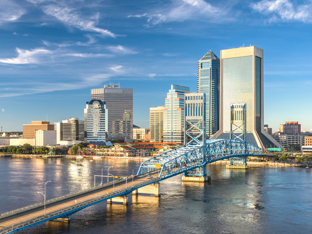 A view of the city of Jacksonville, Florida