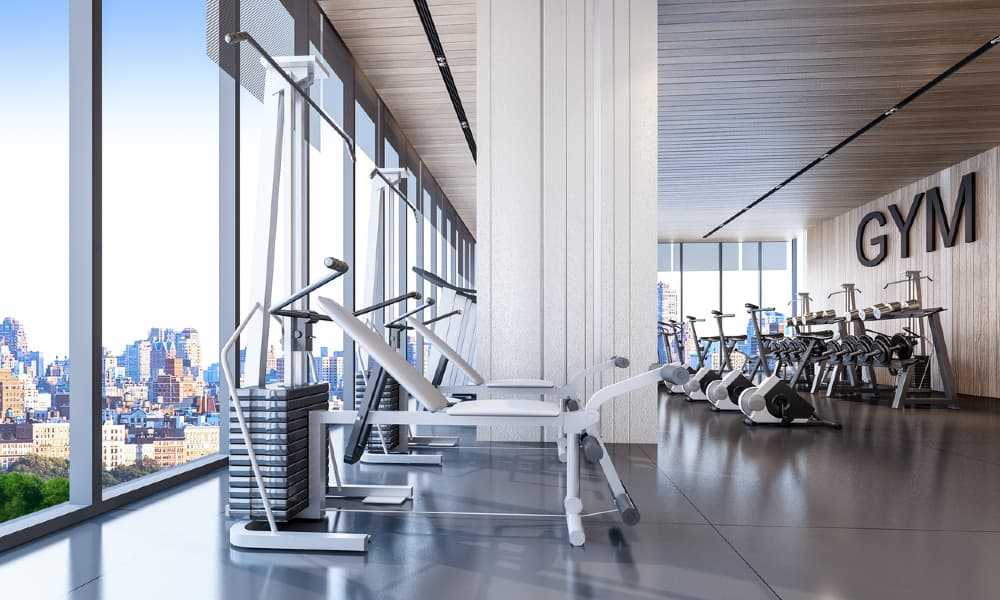 An empty modern gym.