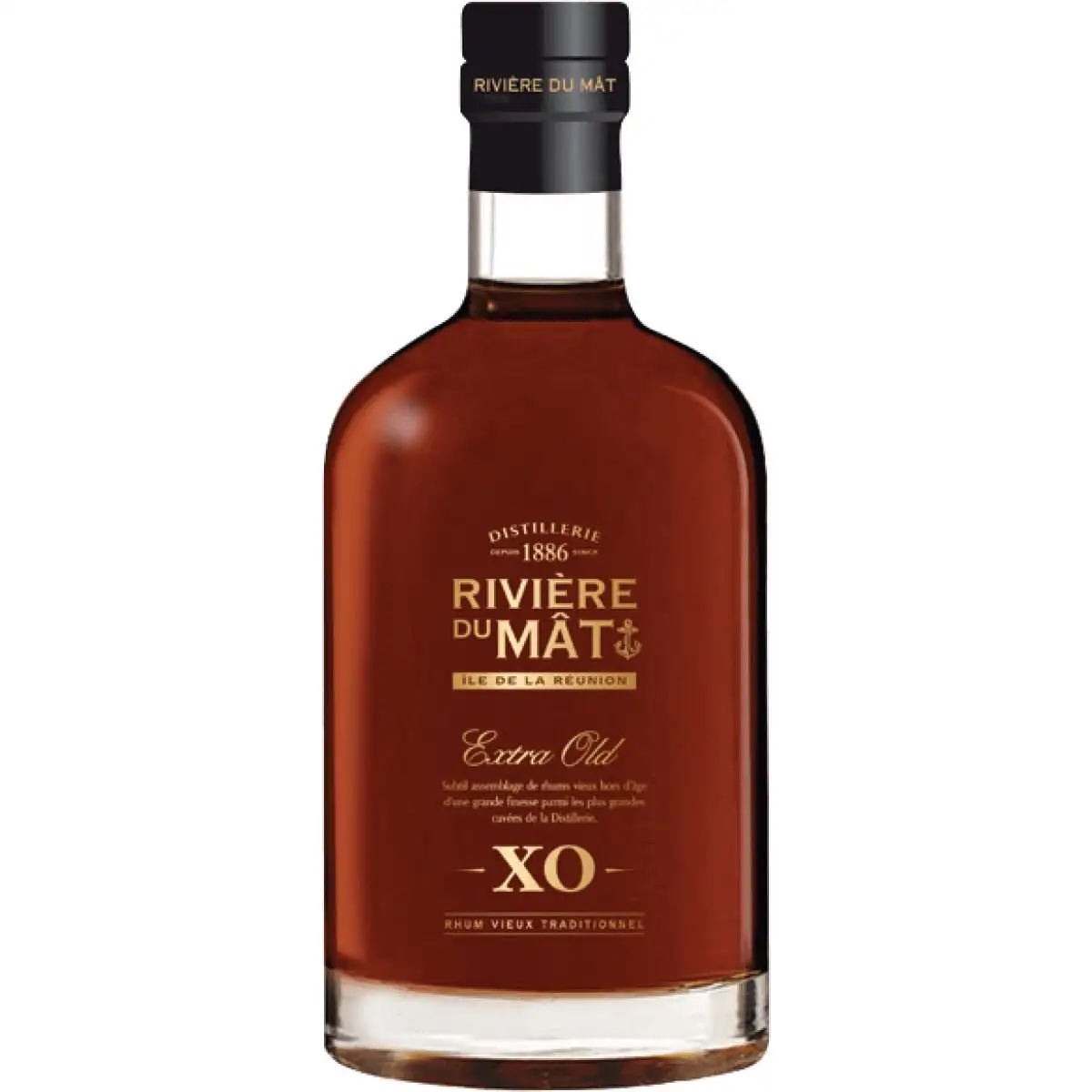 Image of the front of the bottle of the rum XO