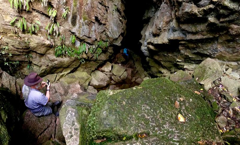 Descending into Ivy Cave after Emma