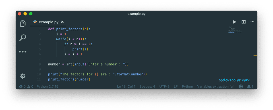 python-program-to-find-factors-of-a-number-codevscolor