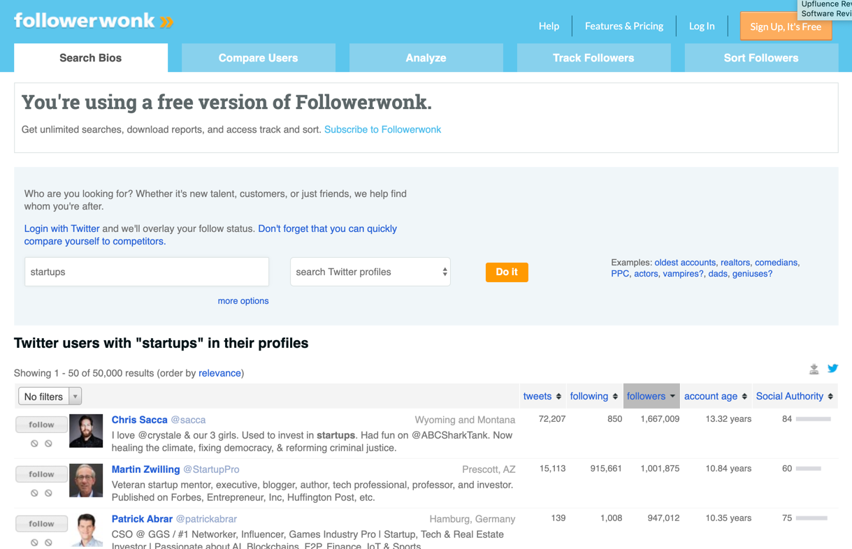 Find Industry Influencers With Followerwonk