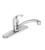 image MOEN Adler Single-Handle Low Arc Standard Kitchen Faucet in Chrome