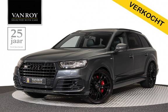 Audi SQ7 4.0 TDI V8 Quattro 435pk 7 Pers. Panoramadak BlackOptic B&O NightVision Luchtvering ACC ValconaLeder+Memory Matrix Head-Up Navi-High Keyless Trekhaak 22" Camera Pdc