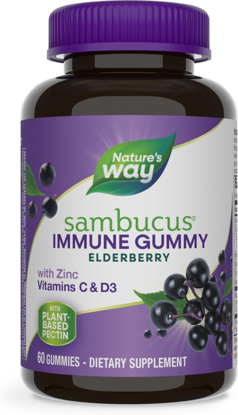 a bottle of Sambucol Black Elderberry Immune Support Gummies