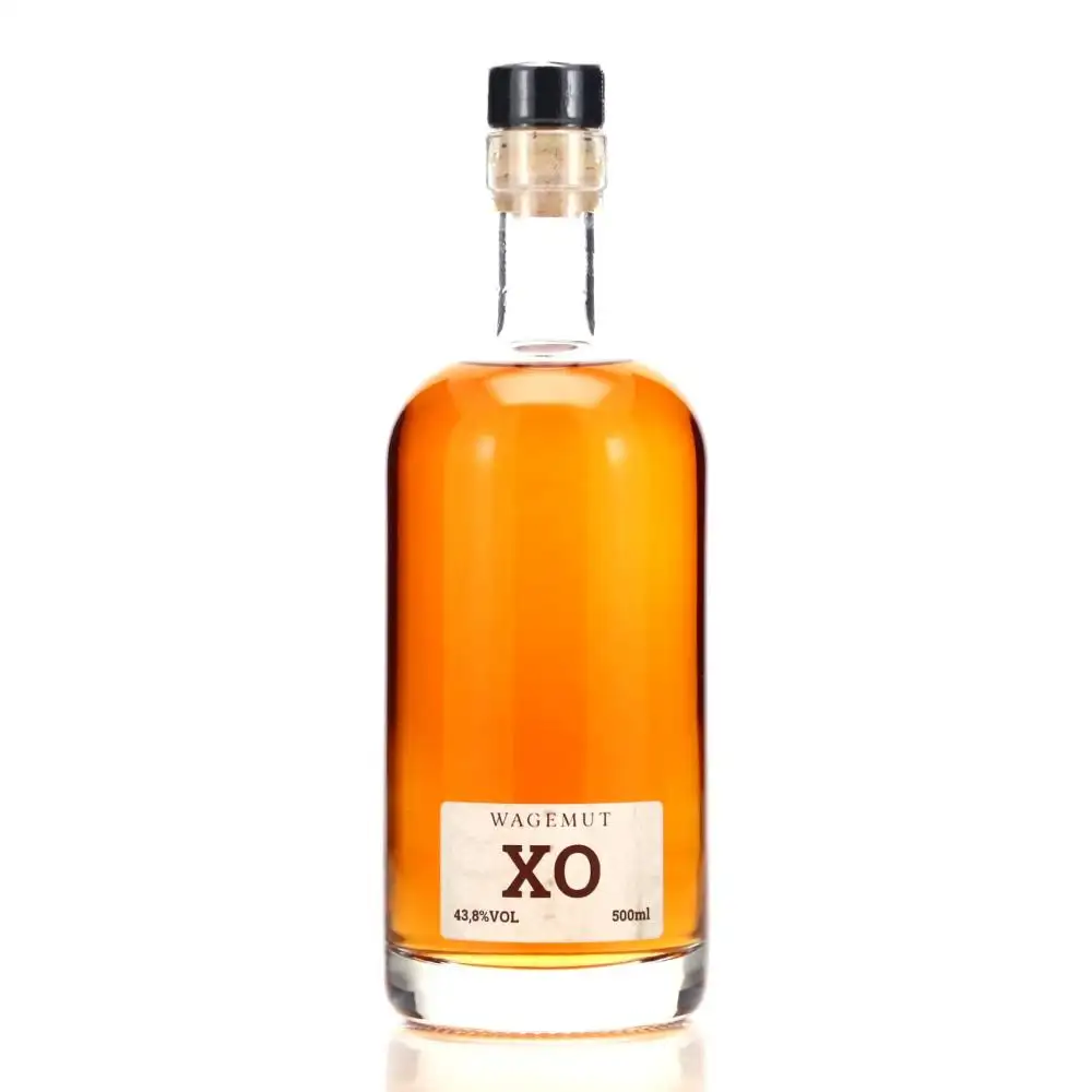 Image of the front of the bottle of the rum Wagemut XO