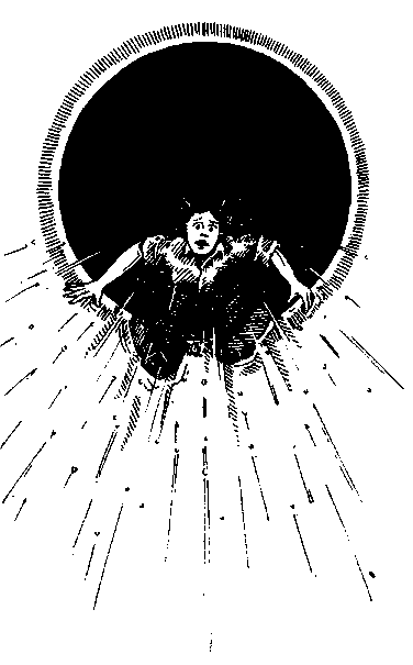 You fall into a black hole.