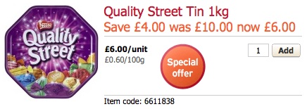 Quality Street 1kg Tin
