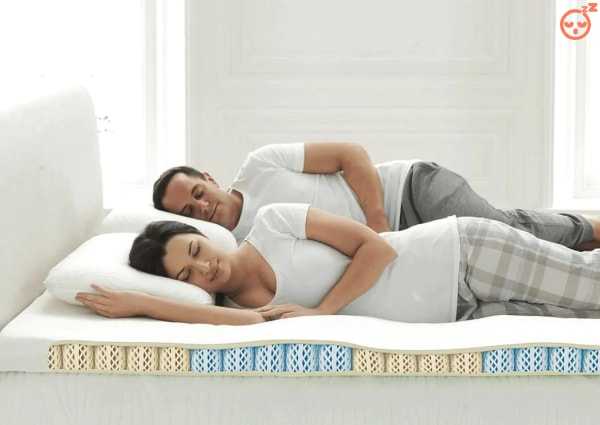 Dormeo Octaspring body zone mattress topper, sleeping couple
