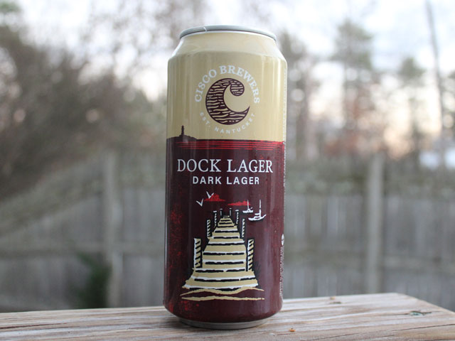 Dock Lager, a Dark Lager brewed by Cisco Brewers