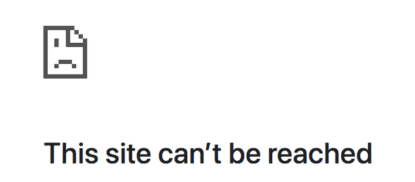 This site can’t be reached