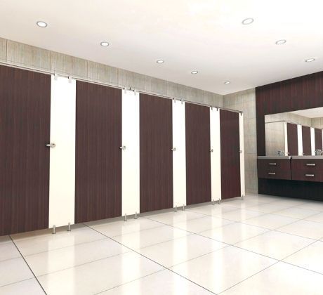 Toilet partitions using Straton toilet cubicle systems