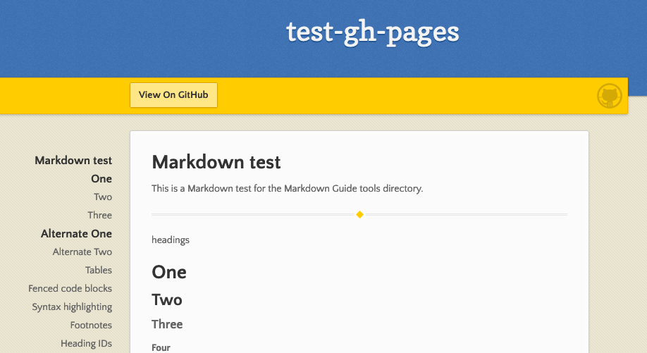 GitHub Pages Markdown Reference Markdown Guide