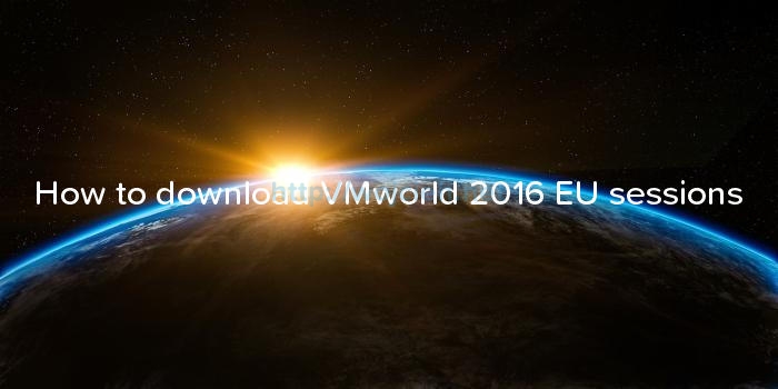 How to download VMworld 2016 EU sessions logo