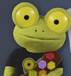 Photo of current website hero, Frog!