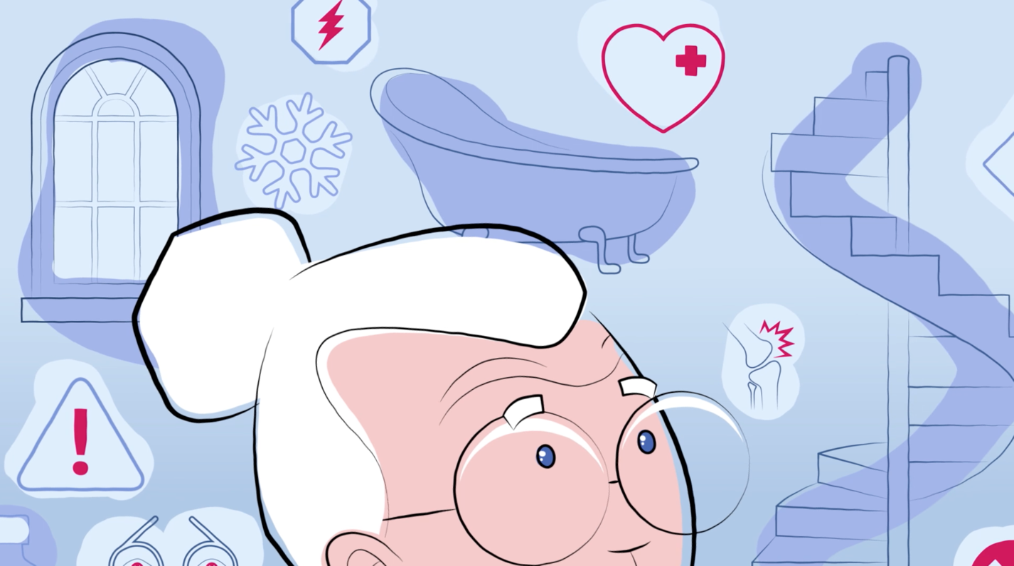 Illustration d’une scène tirée de la vidéo de motion design pour l’entreprise TSS-CA